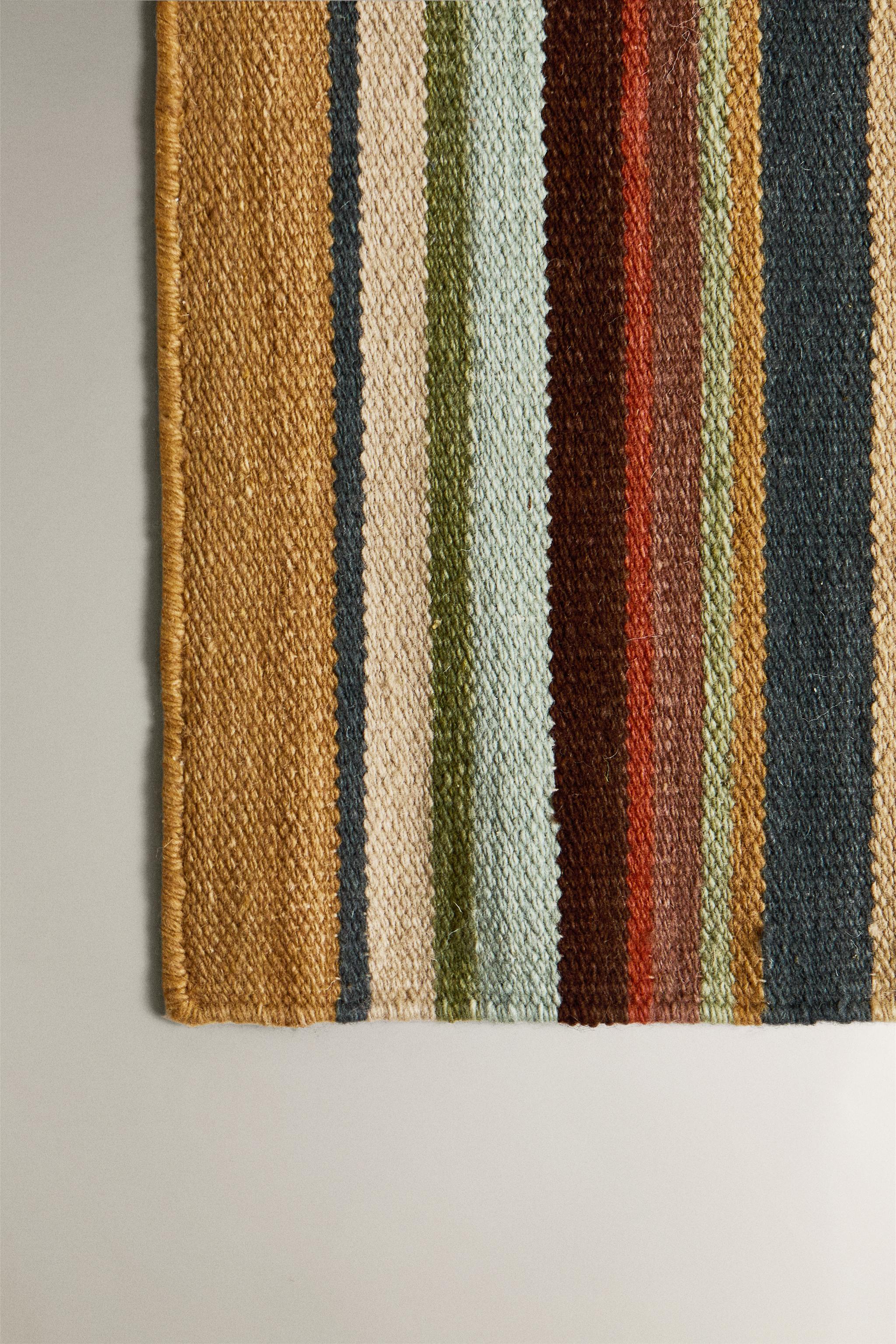 STRIPED COLORED AREA RUG